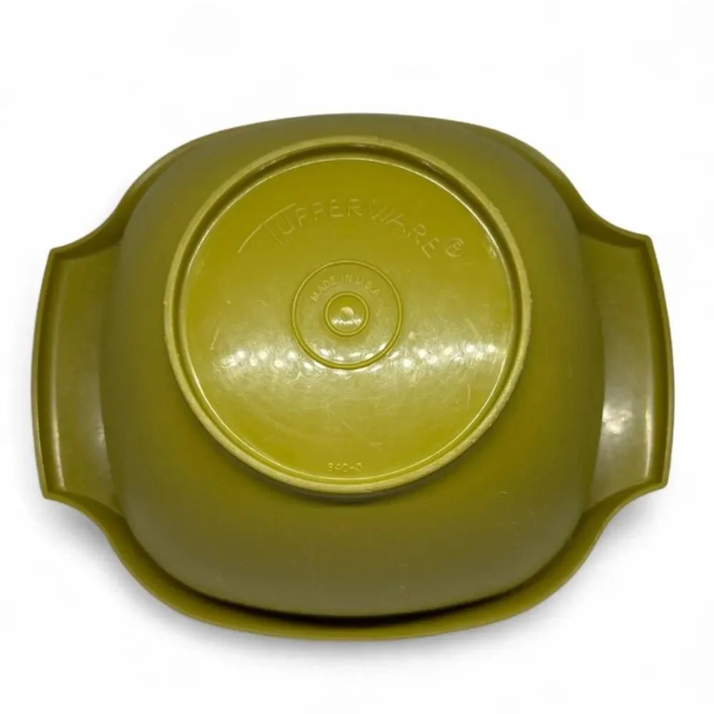 Vintage Tupperware 840 Nesting Bowls Set Avocado Green Orange Retro 1970s